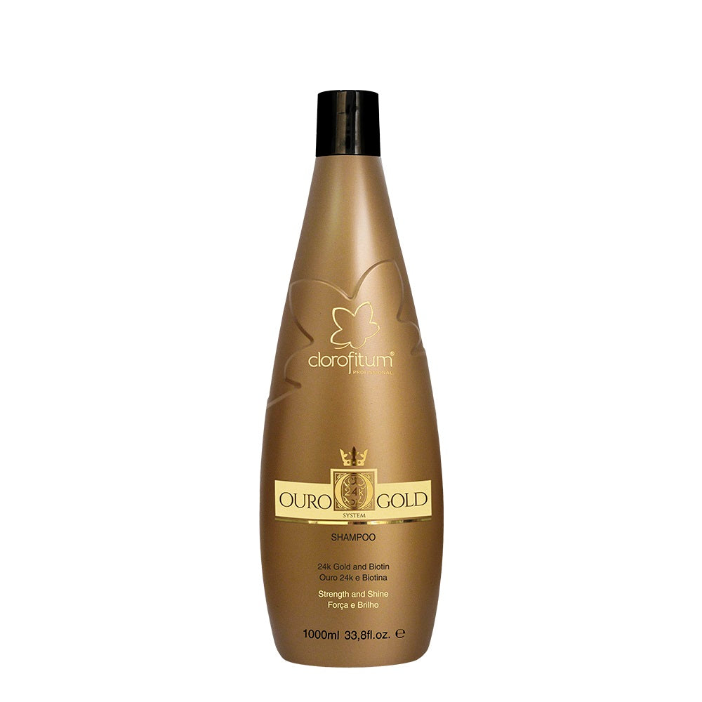 Anti-Residue Shampoo Gold 24k Ourodefrizz 1L (33.8 fl oz)